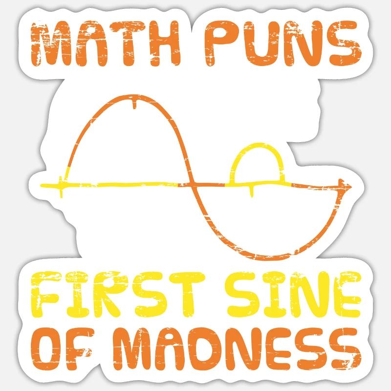 Mathe - Sticker Größe S (10 x 10 cm) - Mattweiß