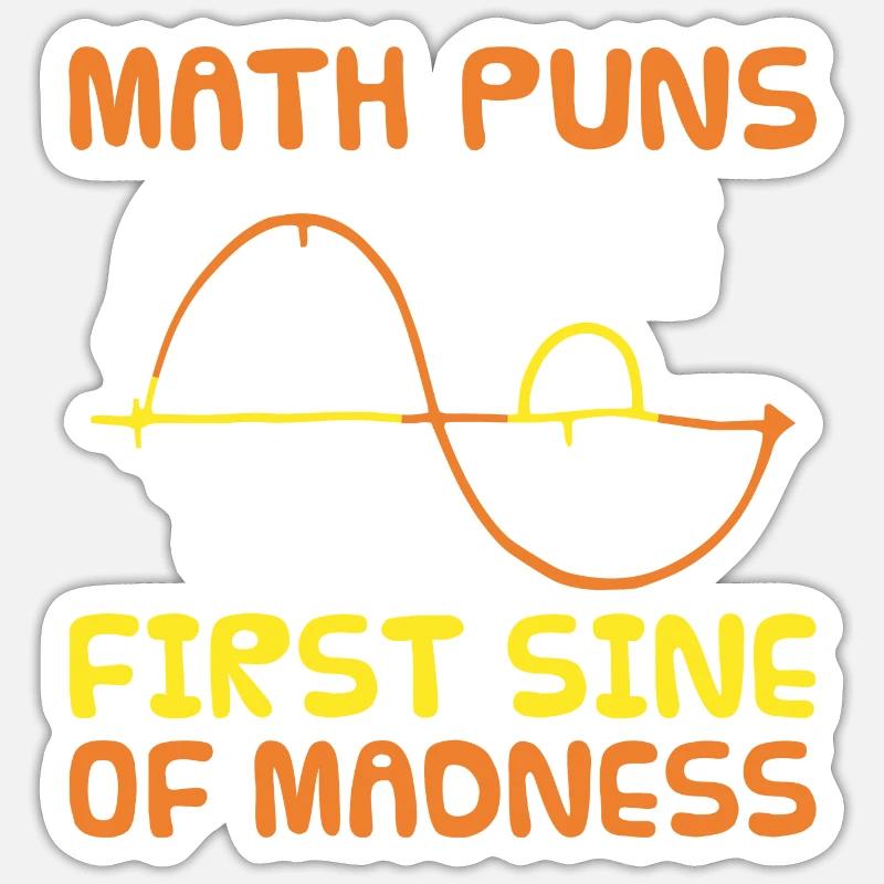 Maths d’humour Geeks geeks cadeau de maths - Sticker taille S (10 x 10 cm) - blanc mat