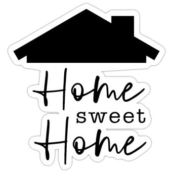 sweet home - Sticker size S (10 x 10 cm) - white matte - Front