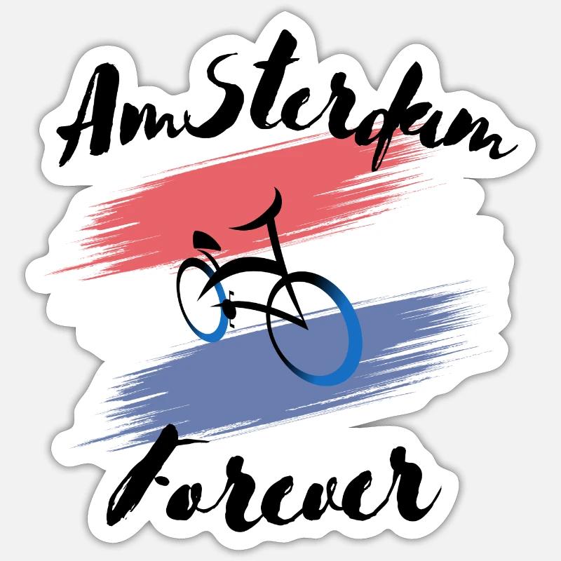 Amsterdam Forever Sticker taille S (10 x 10 cm)