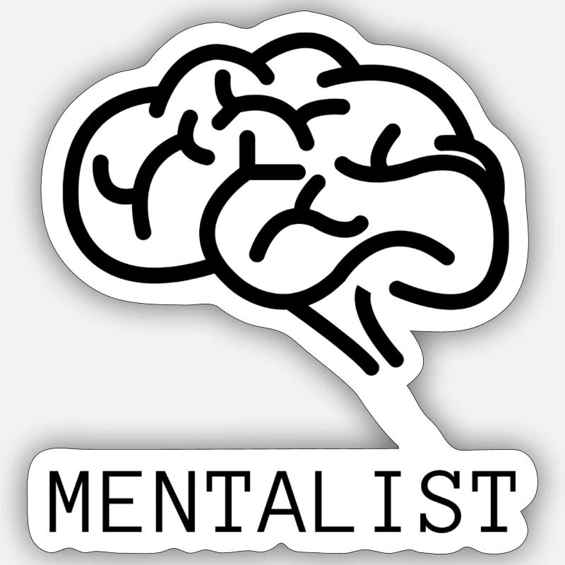 MENTALIST - Sticker taille S (10 x 10 cm) - blanc mat
