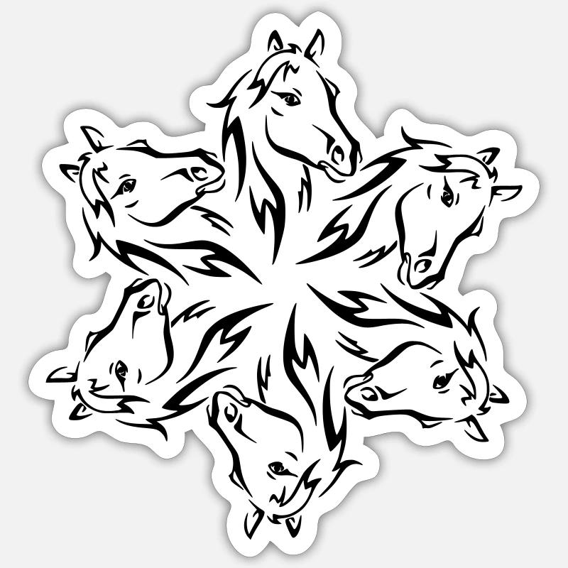 Conception de cheval pour des amateurs de cheval Sticker taille S (10 x 10 cm)