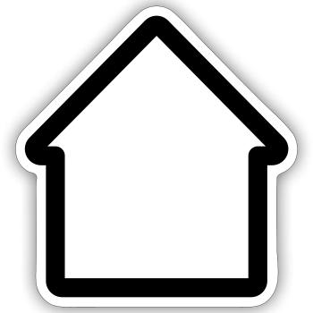 Symbole d’icône de maison/maison - Sticker taille S (10 x 10 cm) - blanc mat - Devant