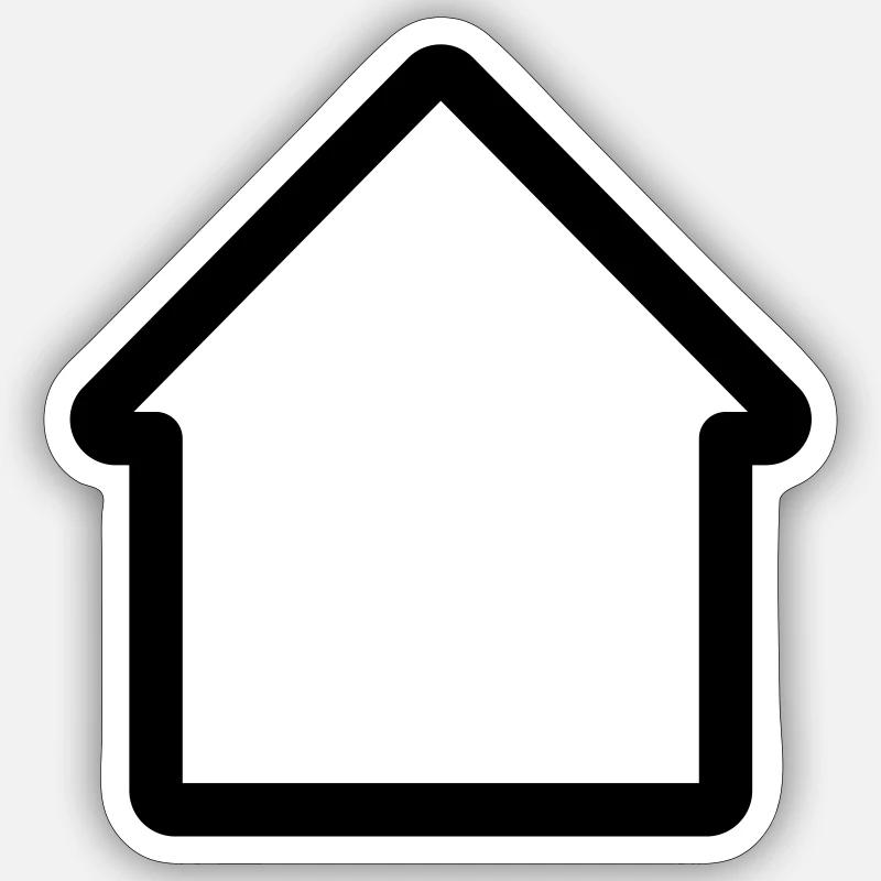 Symbole d’icône de maison/maison - Sticker taille S (10 x 10 cm) - blanc mat
