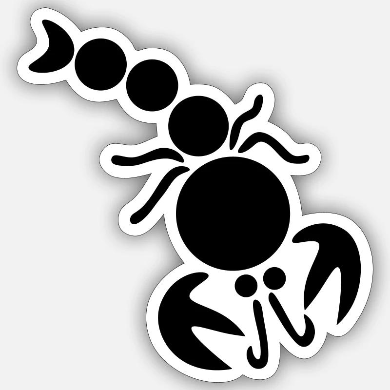 Larry der Hummer - Sticker Größe S (10 x 10 cm) - Mattweiß