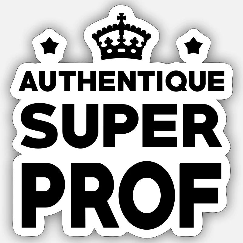 Authentique Super Prof Sticker taille S (10 x 10 cm)