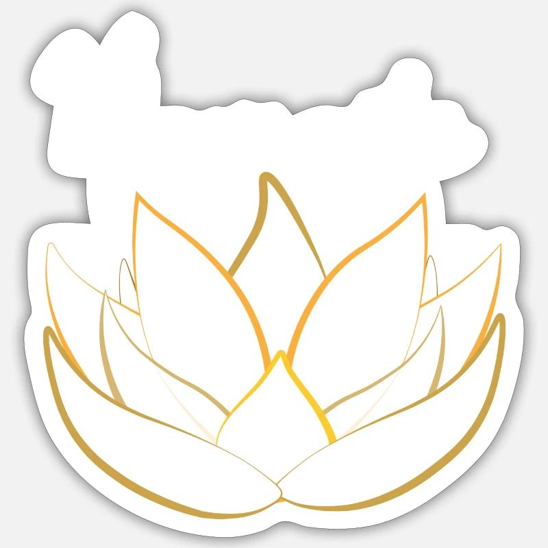 Namaste - Sticker taille S (10 x 10 cm) - blanc mat