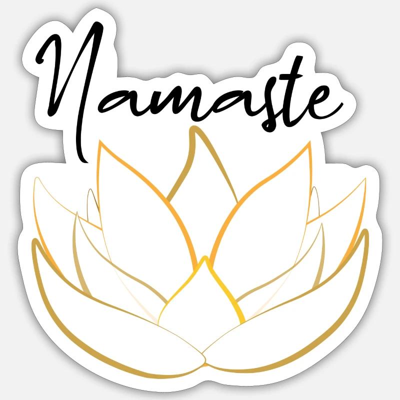 Namaste - Sticker size S (10 x 10 cm) - white matte