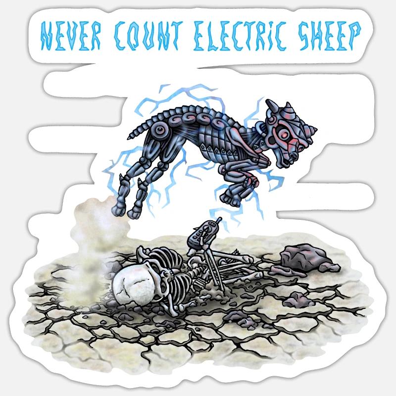 count never electric sheep Sticker size S (10 x 10 cm)