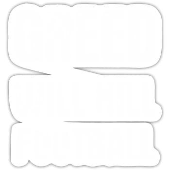greed will kill football - Sticker taille S (10 x 10 cm) - blanc mat - Devant