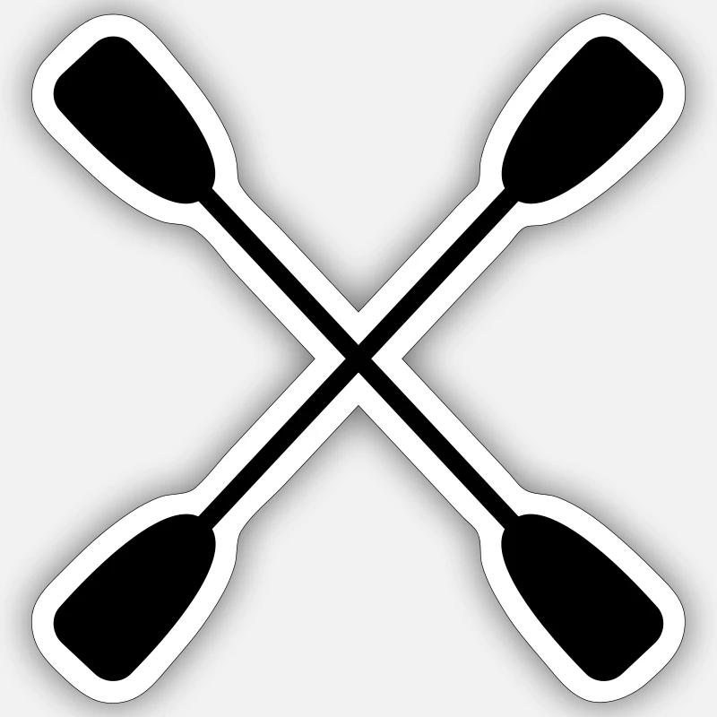 Paddel - Sticker taille S (10 x 10 cm) - blanc mat