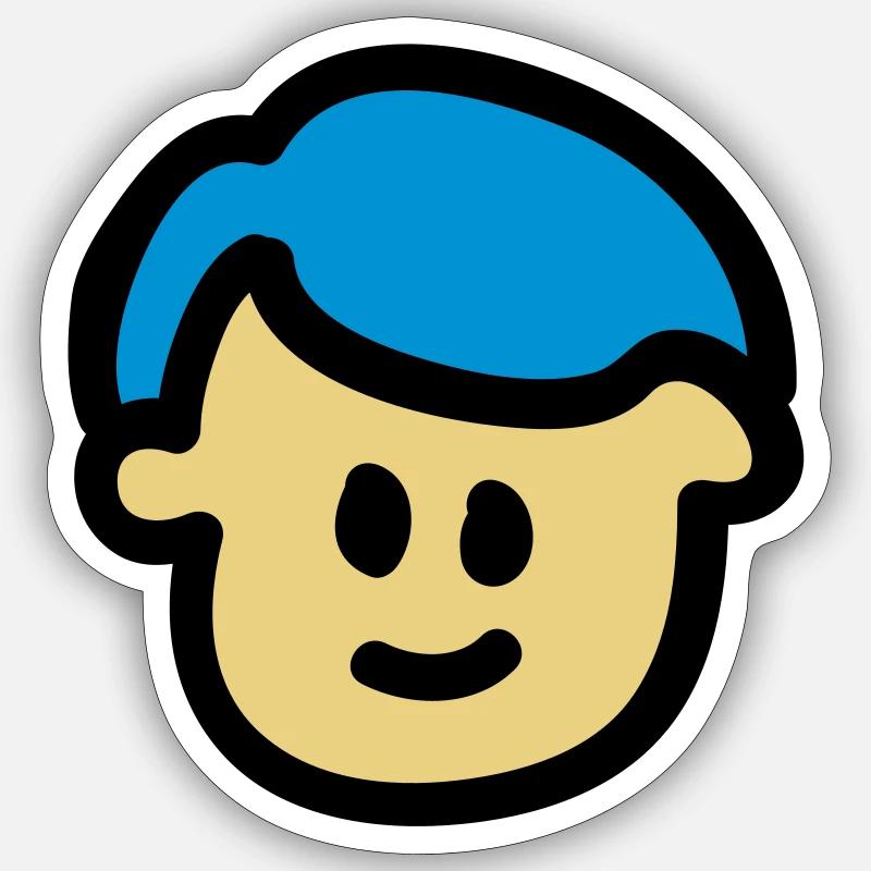 cute boy - petit garçon 3 Sticker taille S (10 x 10 cm)