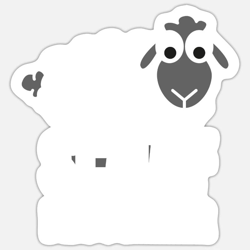 Schaf Flüsterer Geschenk Schäfer - Sticker Größe S (10 x 10 cm) - Mattweiß