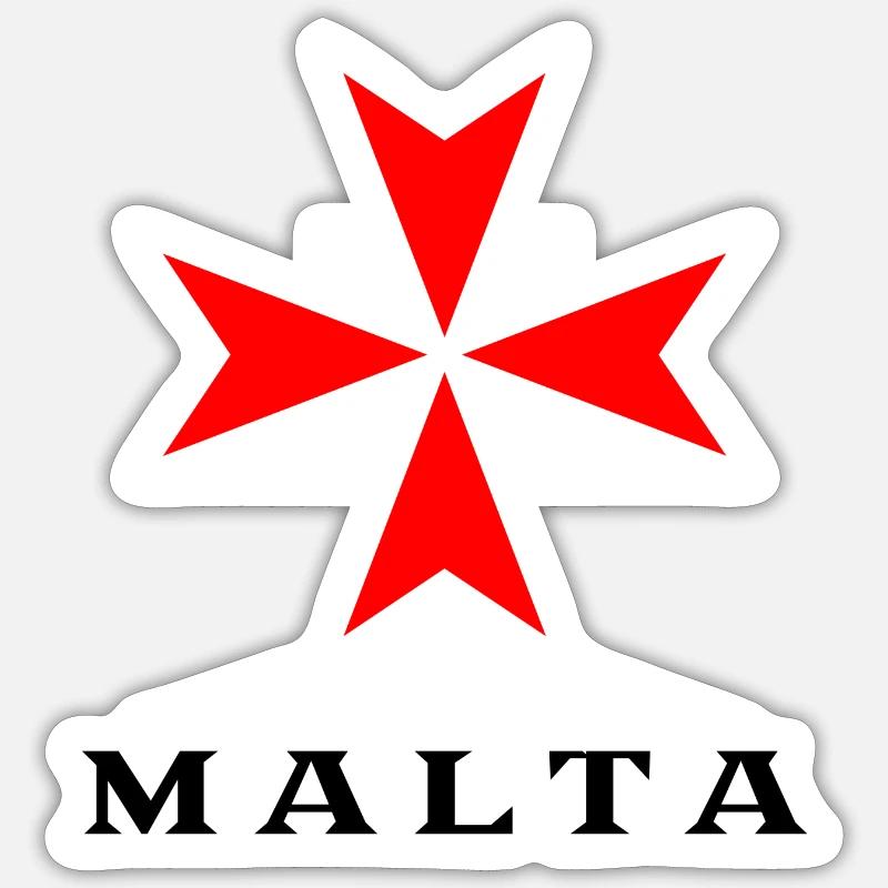 Malta - Sticker formato S (10 x 10 cm) - bianco opaco