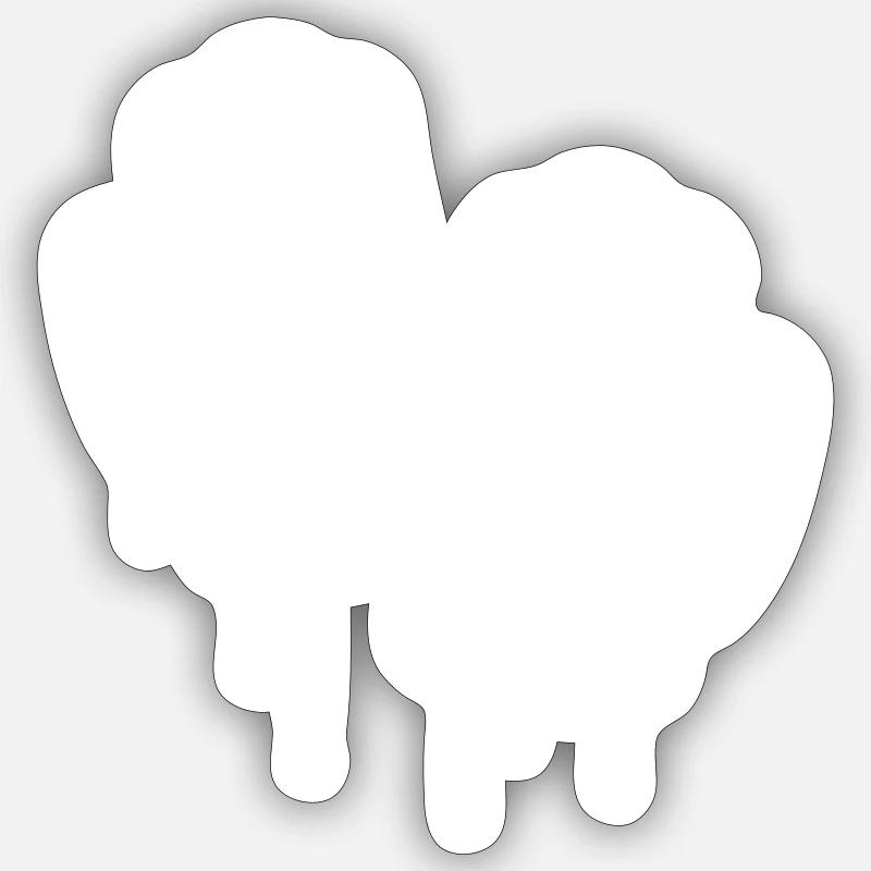 bier glas symbol - Sticker Größe S (10 x 10 cm) - Mattweiß