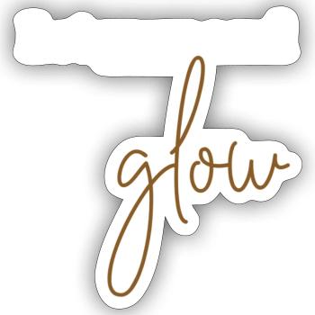 Let your soul glow - Sticker size S (10 x 10 cm) - white matte - Front