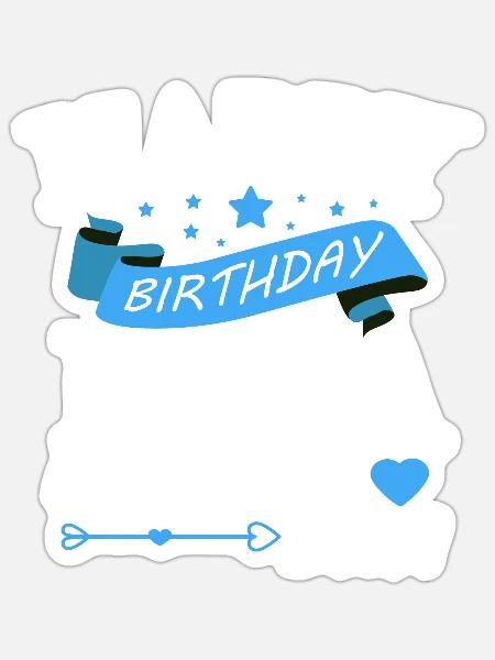 Happy Birthday Papa - Sticker Größe S (10 x 10 cm) - Mattweiß
