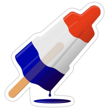 Championnat d’Europe / Rocket - Sticker taille S (10 x 10 cm) - blanc mat - Devant