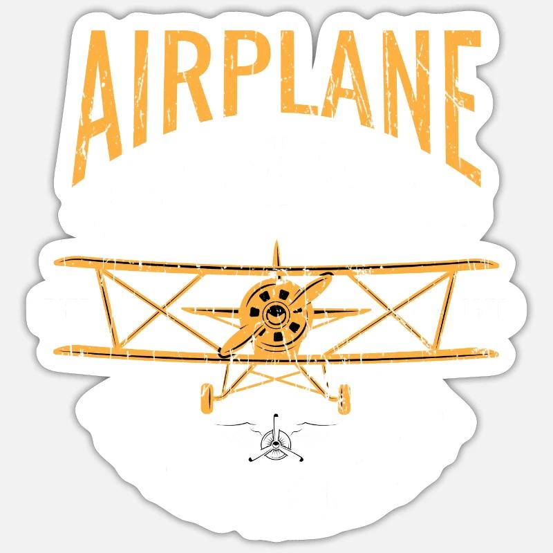 Airplane training centre - Sticker Größe S (10 x 10 cm) - Mattweiß