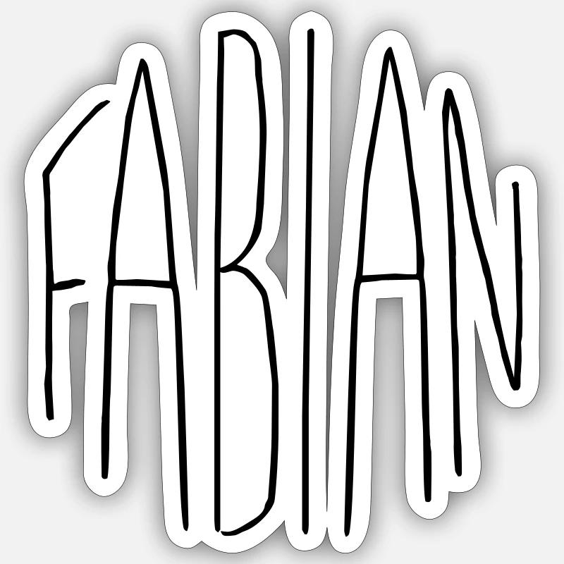 Fabian Geschenk Sticker Größe S (10 x 10 cm)