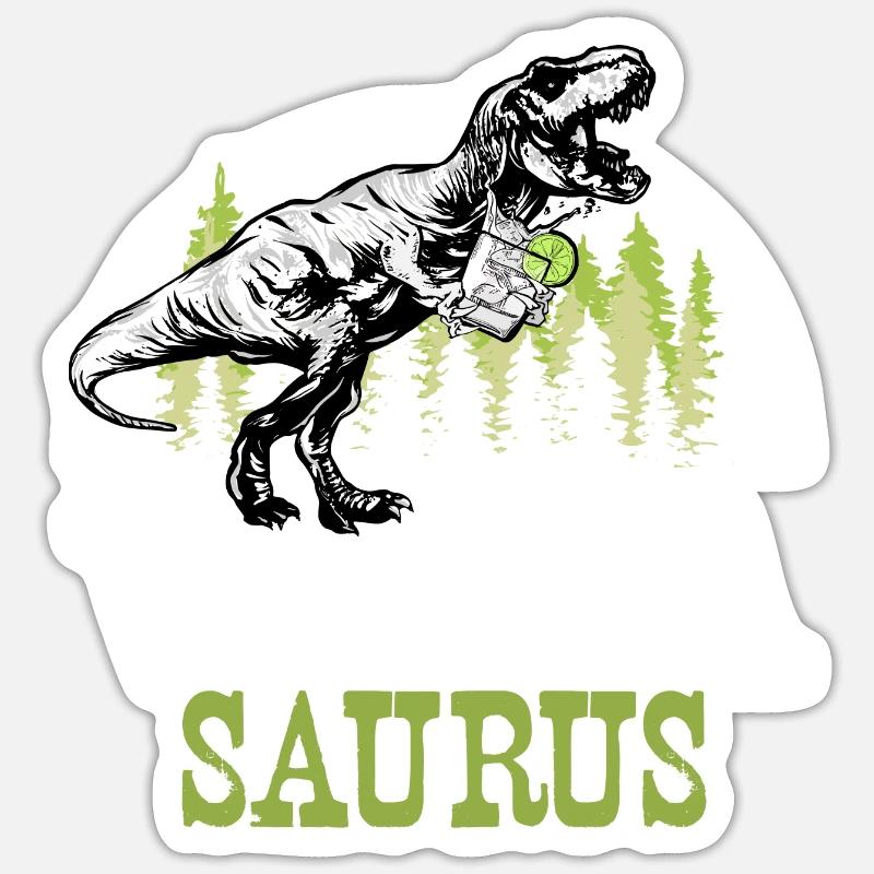 Vodka Saurus Dinosaures Drôle Vodka Lemon Trex Sticker taille S (10 x 10 cm)