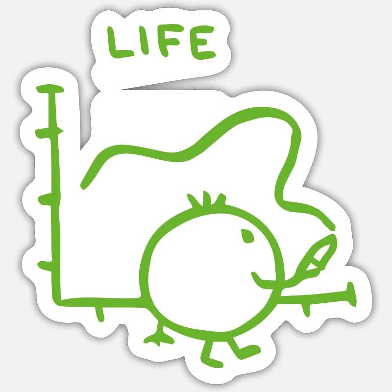 Statistiques de la vie - Sticker taille S (10 x 10 cm) - blanc mat