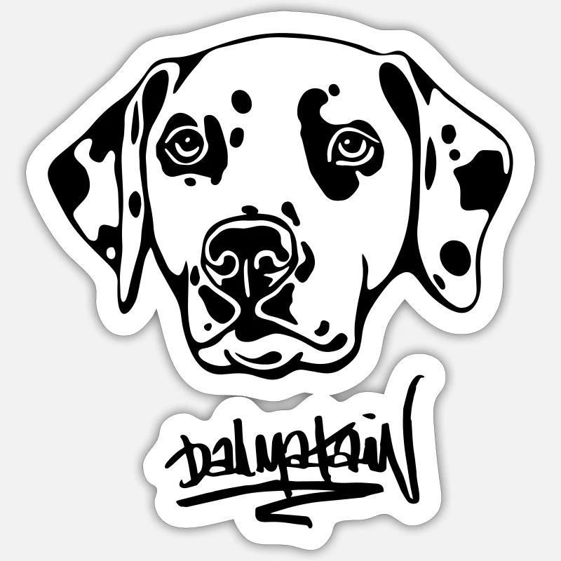 DALMATAINwhitehead text Sticker size S (10 x 10 cm)