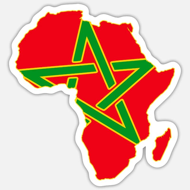 Maroc - Sticker taille S (10 x 10 cm) - blanc mat