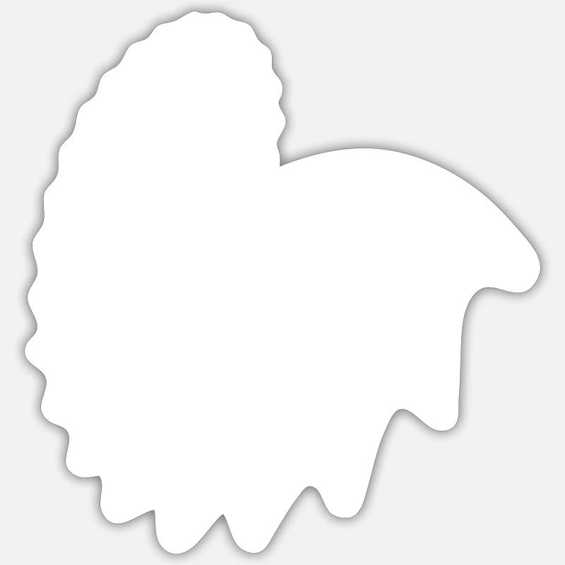 Nautilus Spirale - Sticker Größe S (10 x 10 cm) - Mattweiß
