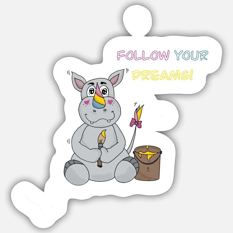 Nilhorn - Sticker taille S (10 x 10 cm) - blanc mat