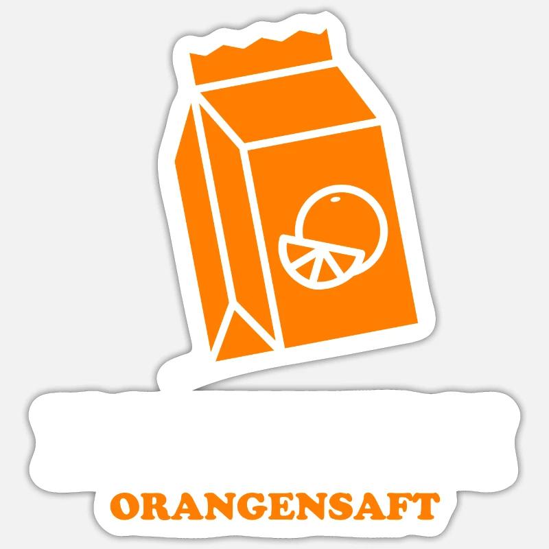 Einfach Orangensaft Sticker Größe S (10 x 10 cm)