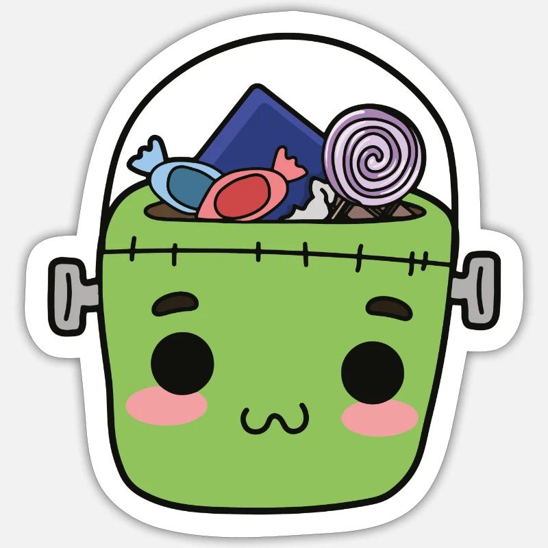 Süßes oder Saures Süßigkeiten Sticker Größe S (10 x 10 cm)