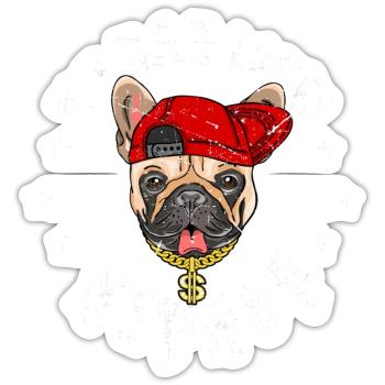 French Bulldog - Sticker size S (10 x 10 cm) - white matte - Front