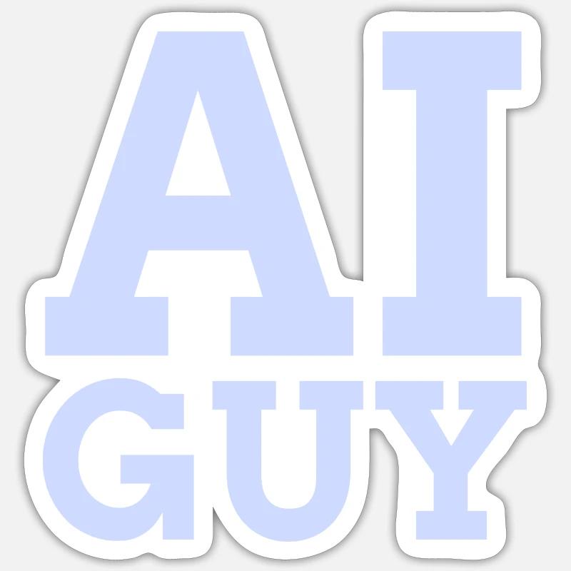 AI Guy - Sticker size S (10 x 10 cm) - white matte