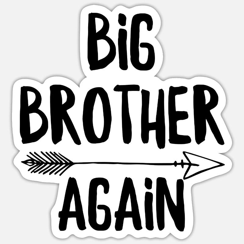 Big Brother à nouveau - Sticker taille S (10 x 10 cm) - blanc mat