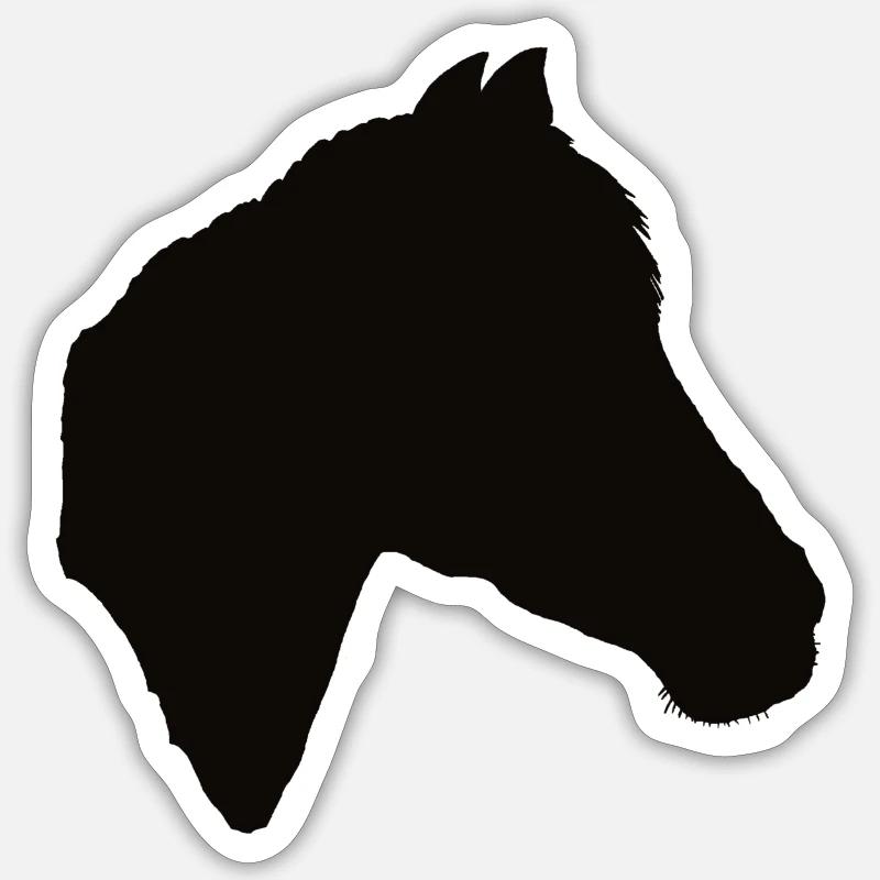 Pferd, Pferde, Pferde-Scherenschnitt Sticker Größe S (10 x 10 cm)