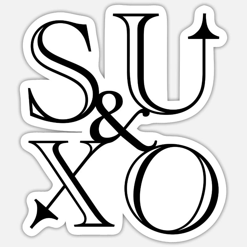 Su & Giu - Up & Down - Sticker size S (10 x 10 cm) - white matte