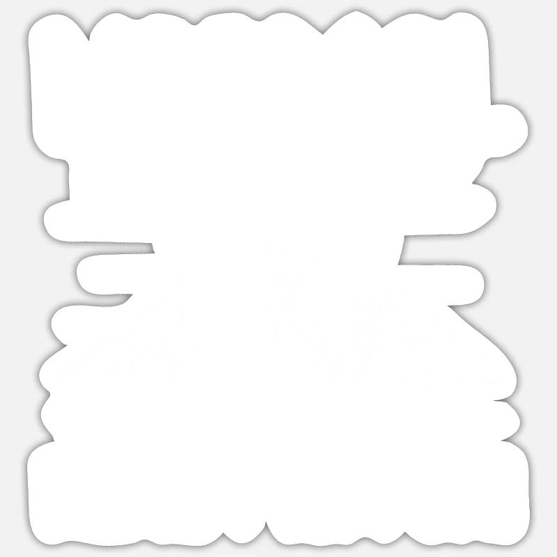 Ski - Sticker taille S (10 x 10 cm) - blanc mat