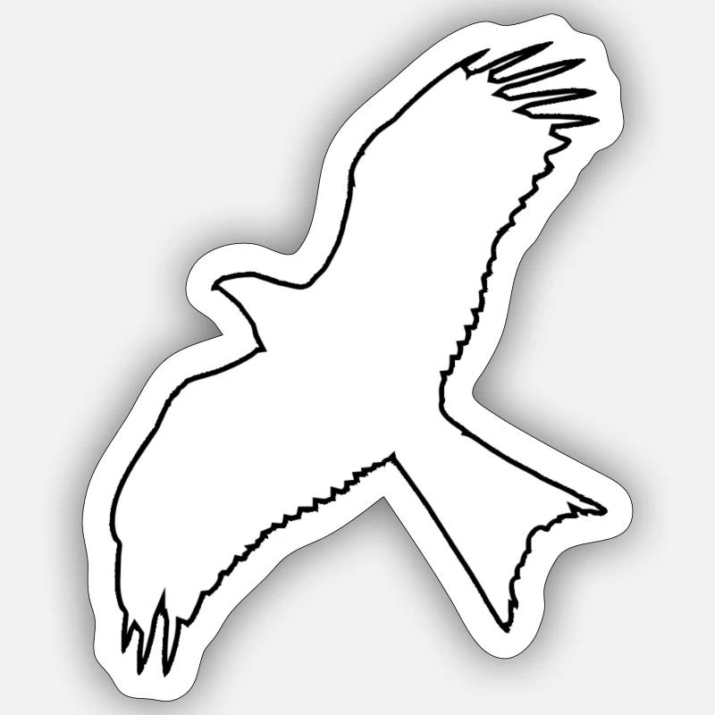 Milan in flight (black without shadow) Sticker size S (10 x 10 cm)