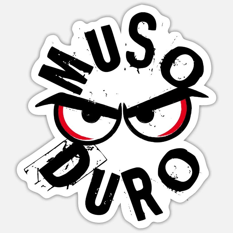 Muso Duro - Grumpy Face Sticker size S (10 x 10 cm)