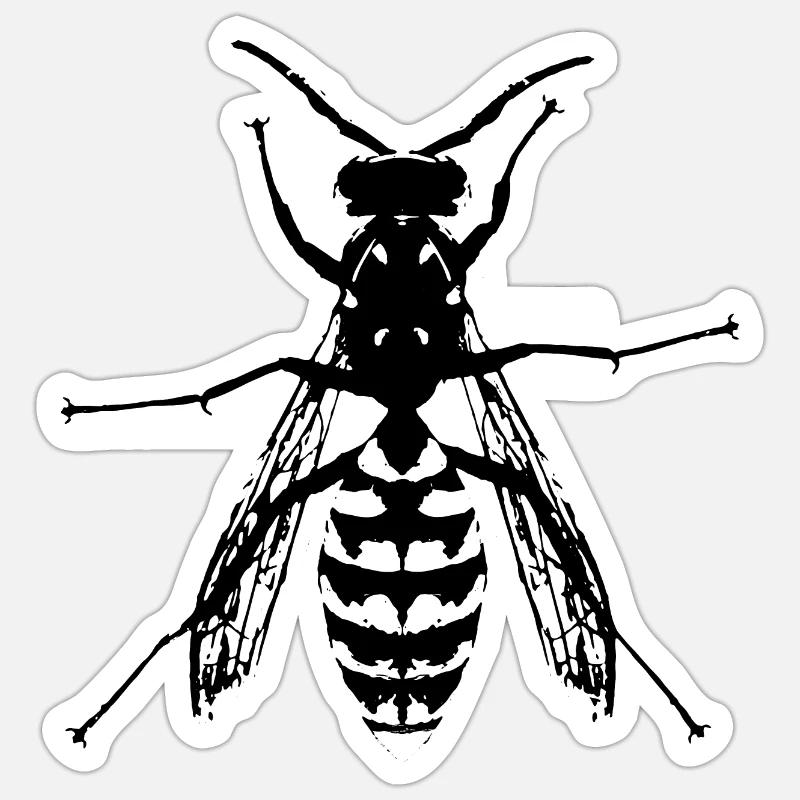 Guêpe Sticker taille S (10 x 10 cm)