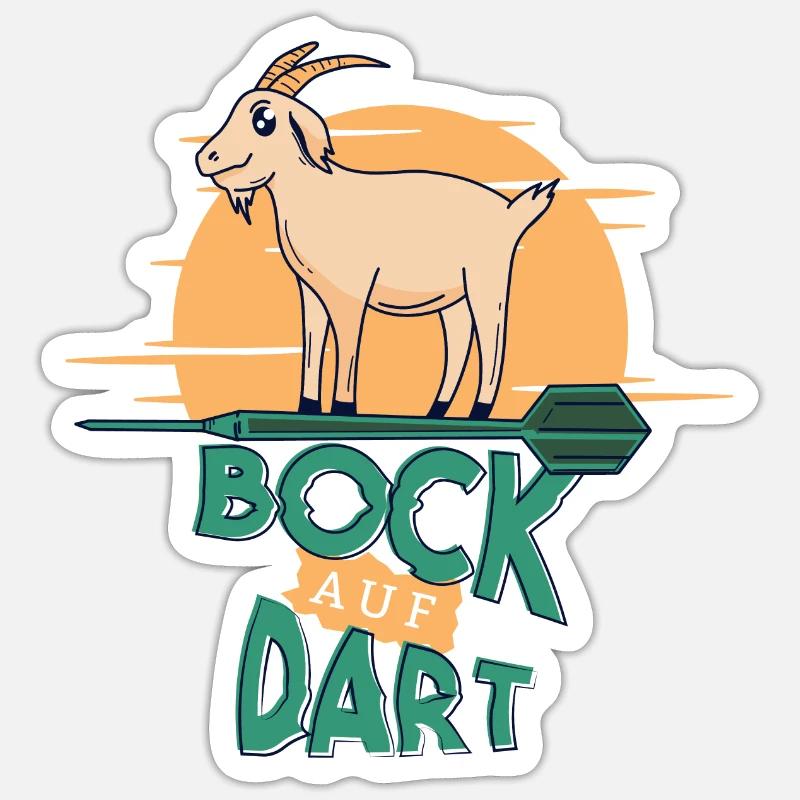 Bock auf Dart Sticker taille S (10 x 10 cm)