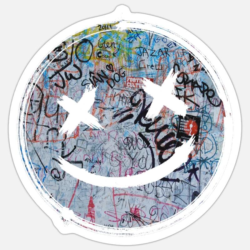 Graffiti-Stil Splash Hip-Hop-Farben Malerfarbe - Sticker Größe S (10 x 10 cm) - Mattweiß