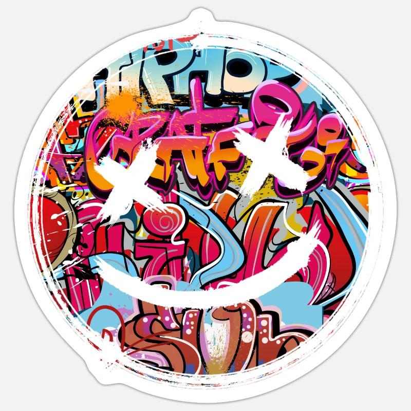 Graffiti-Stil Splash Hip-Hop-Farben Malerfarbe Sticker Größe S (10 x 10 cm)