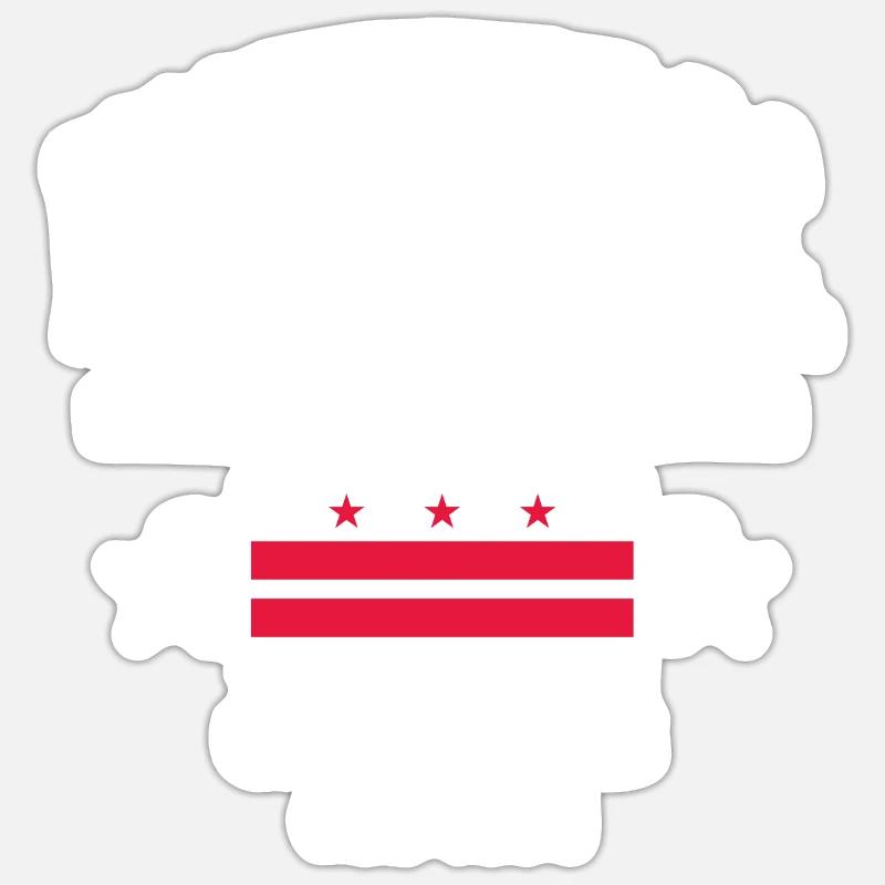 Washington DC - Sticker Größe S (10 x 10 cm) - Mattweiß