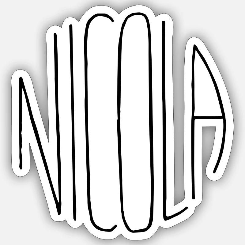 Nicola Gift Sticker size S (10 x 10 cm)