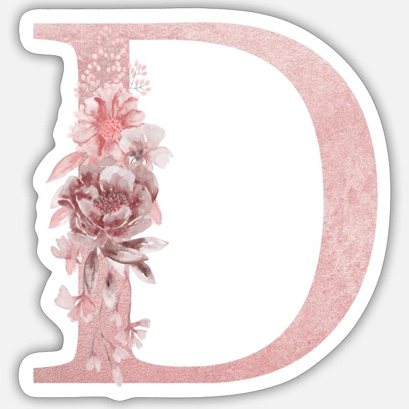 Buchstabe D - Sticker Größe S (10 x 10 cm) - Mattweiß