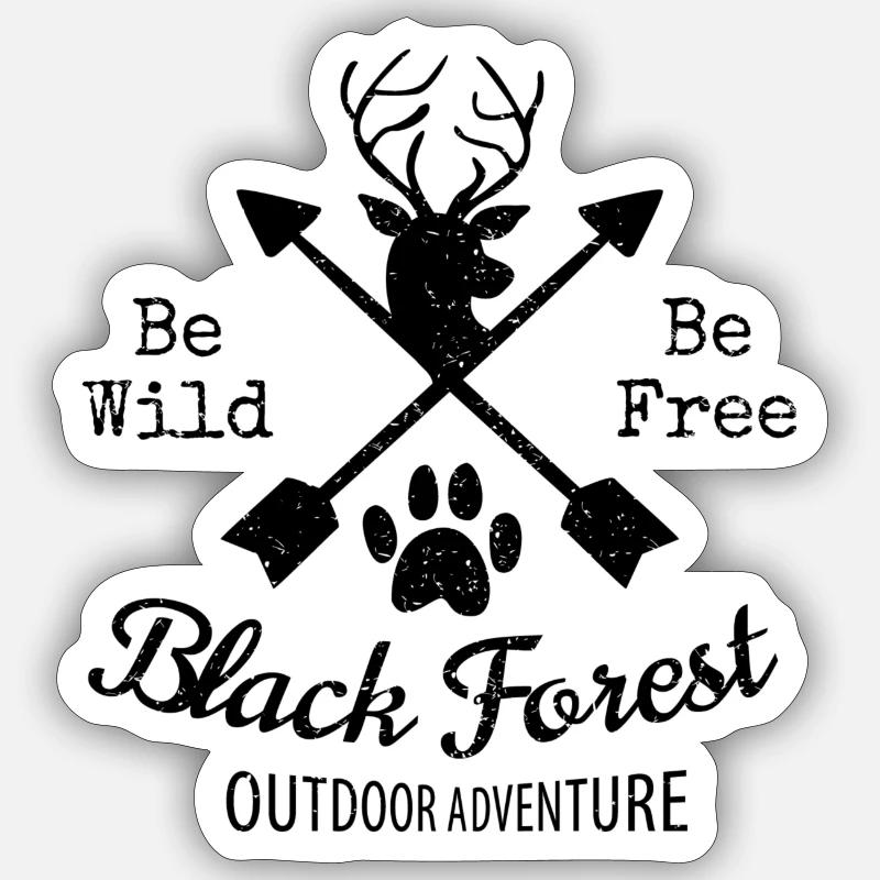 Forêt-Noire - Sticker taille S (10 x 10 cm) - blanc mat