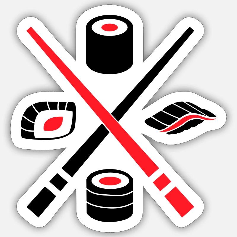 Sushi Logo - Sticker size S (10 x 10 cm) - white matte