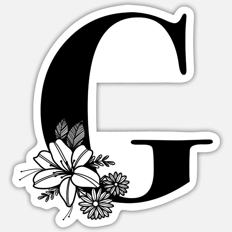 Lettre G Sticker taille S (10 x 10 cm)